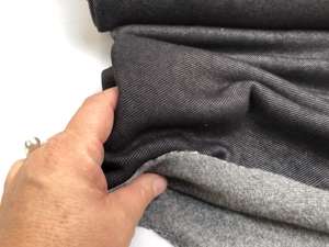 Isoli - denim strikket i sort med minky bagside